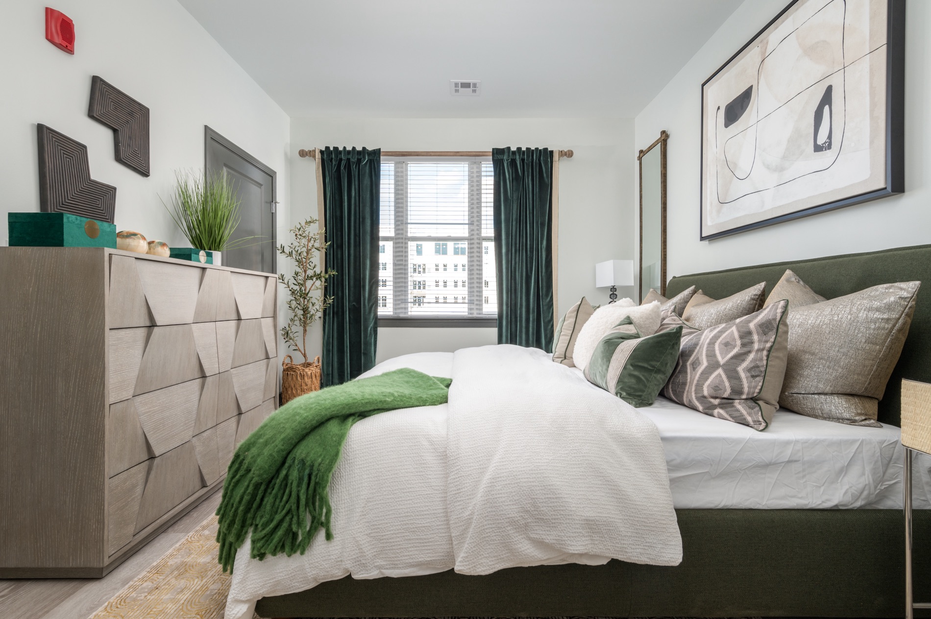 Model 1BR Bedroom from another angle