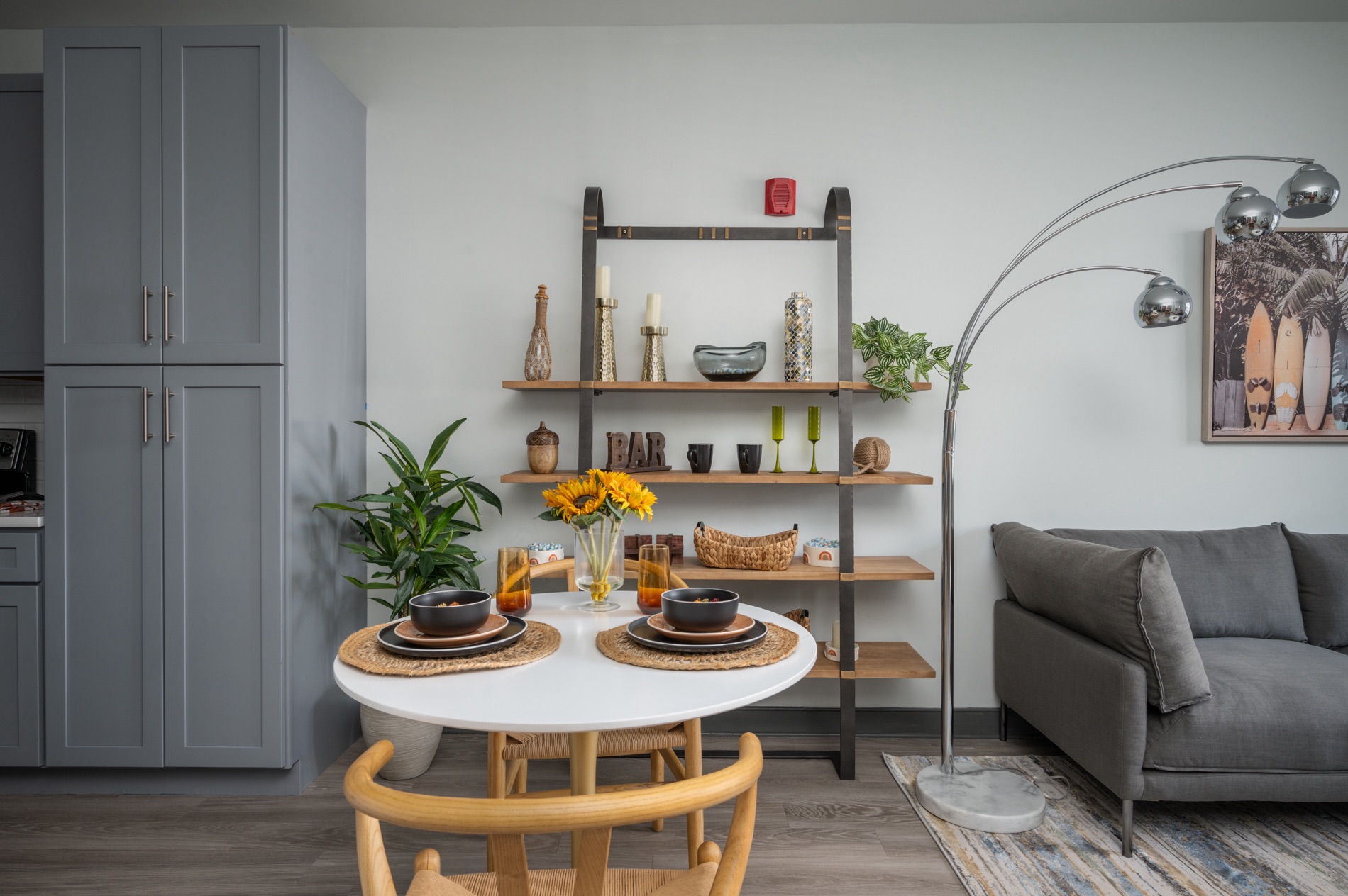 Fourth angle of the Model 1BR Living Room