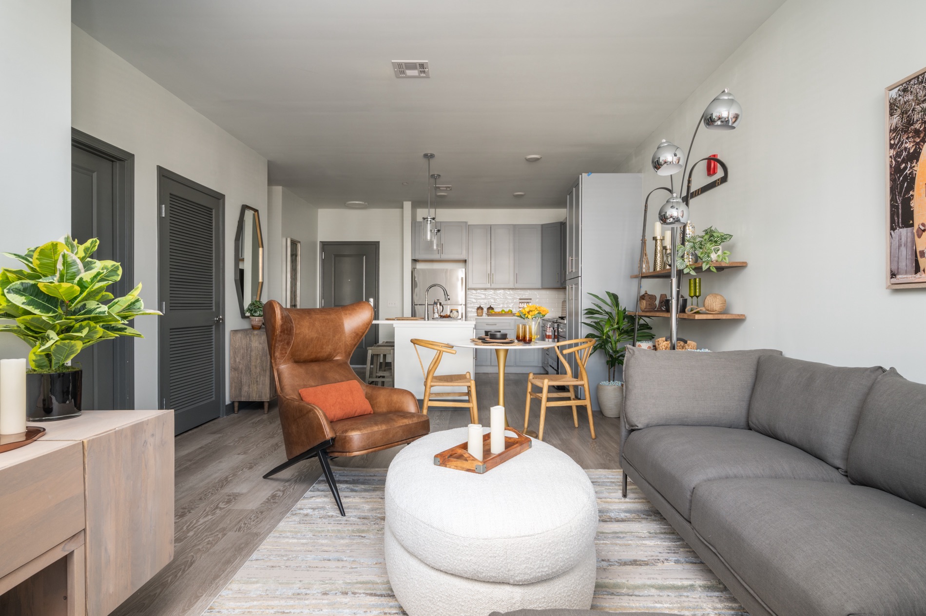 Fifth angle of the Model 1BR Living Room