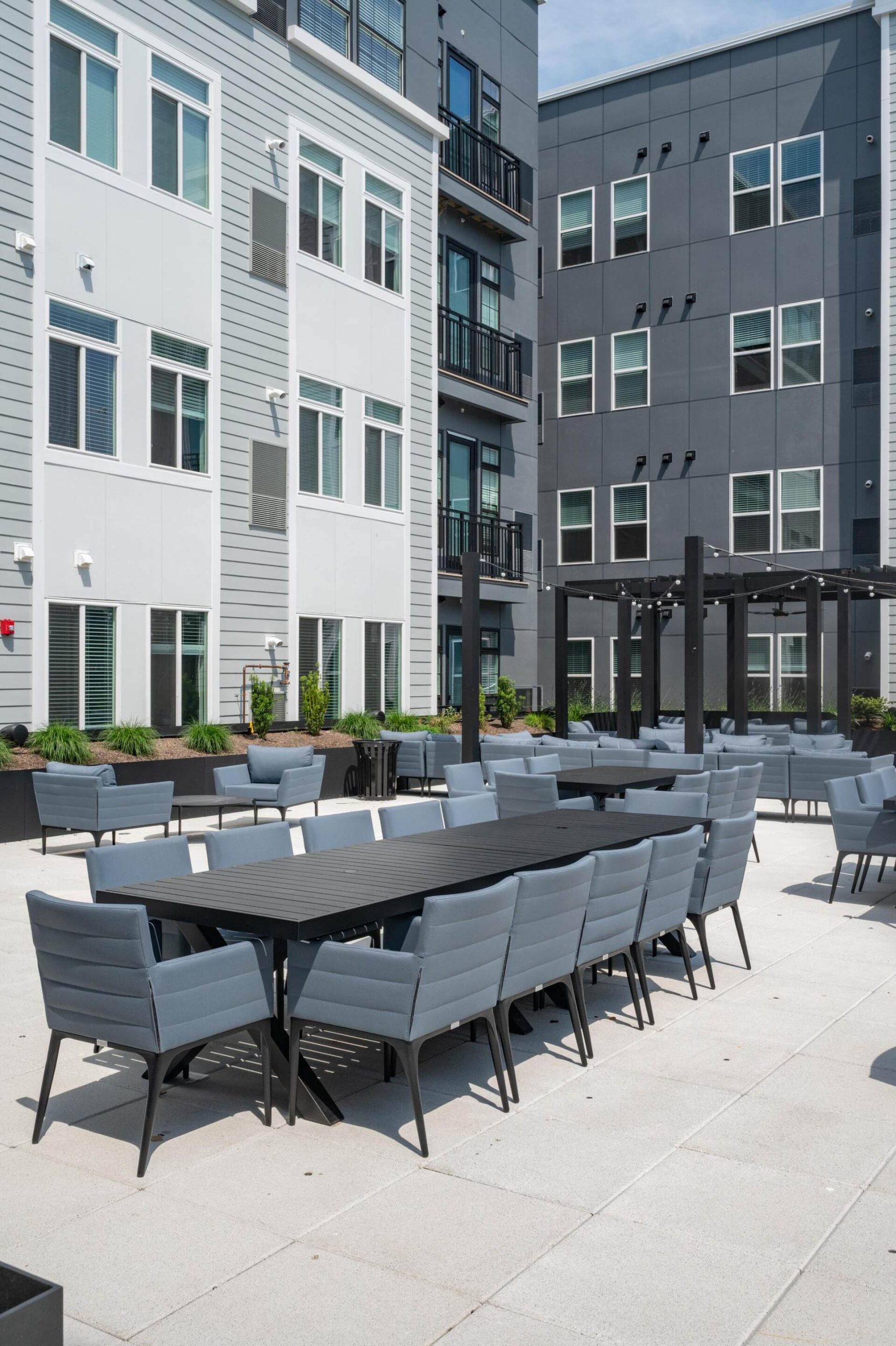 Another angle of the outdoor seating area.