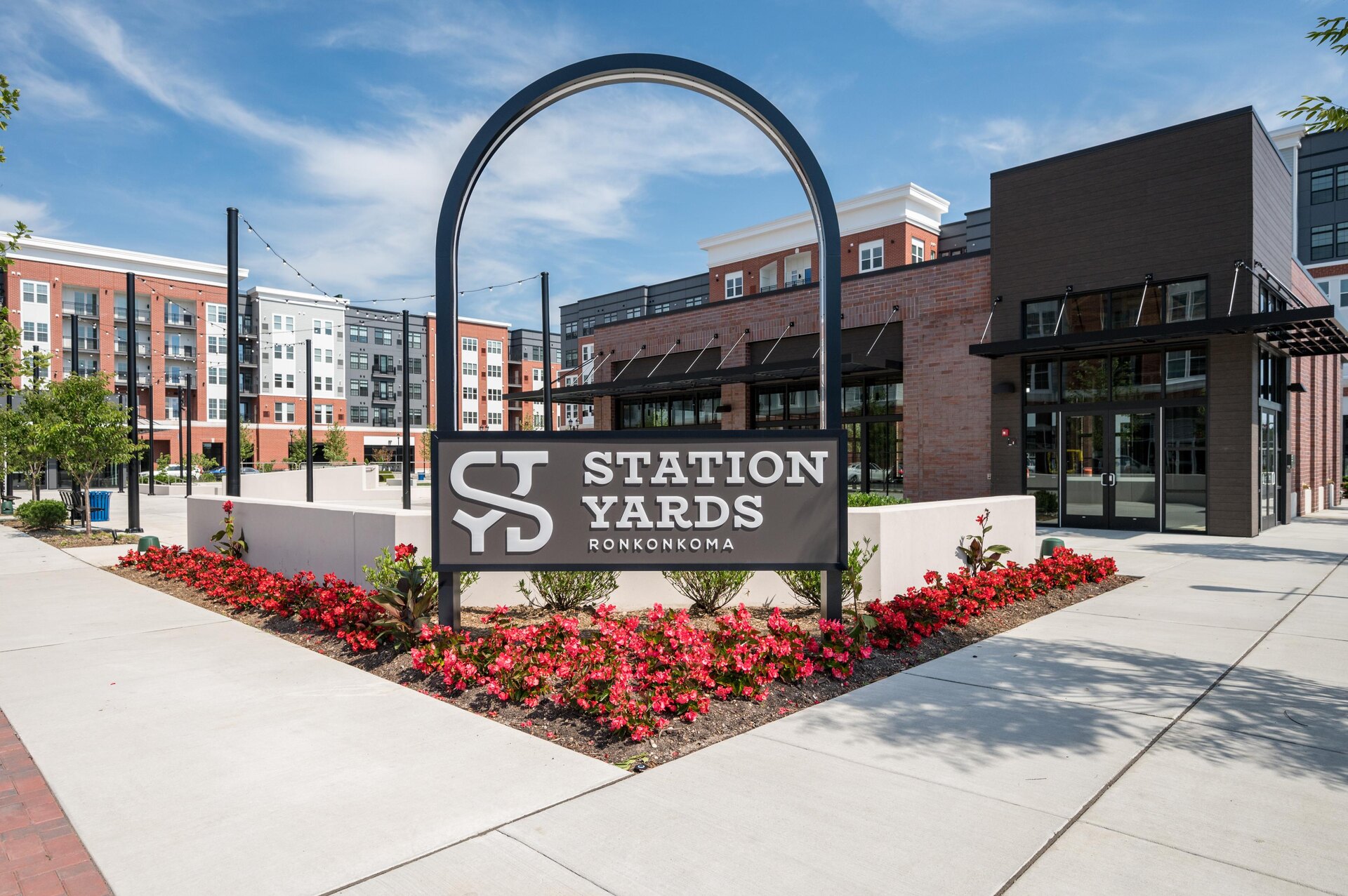 Signage at the front entrance.