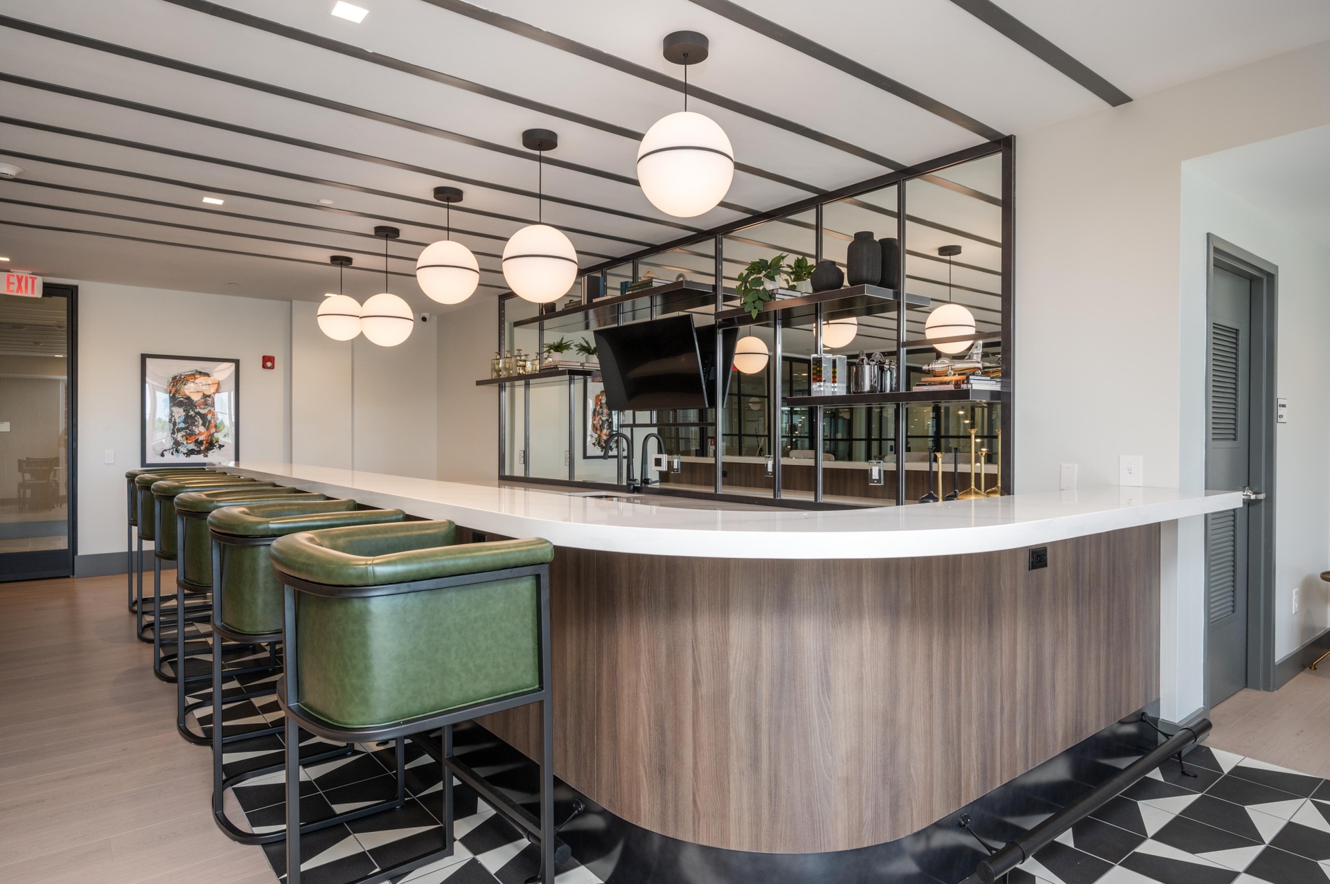 Another perspective of the lounge bar.