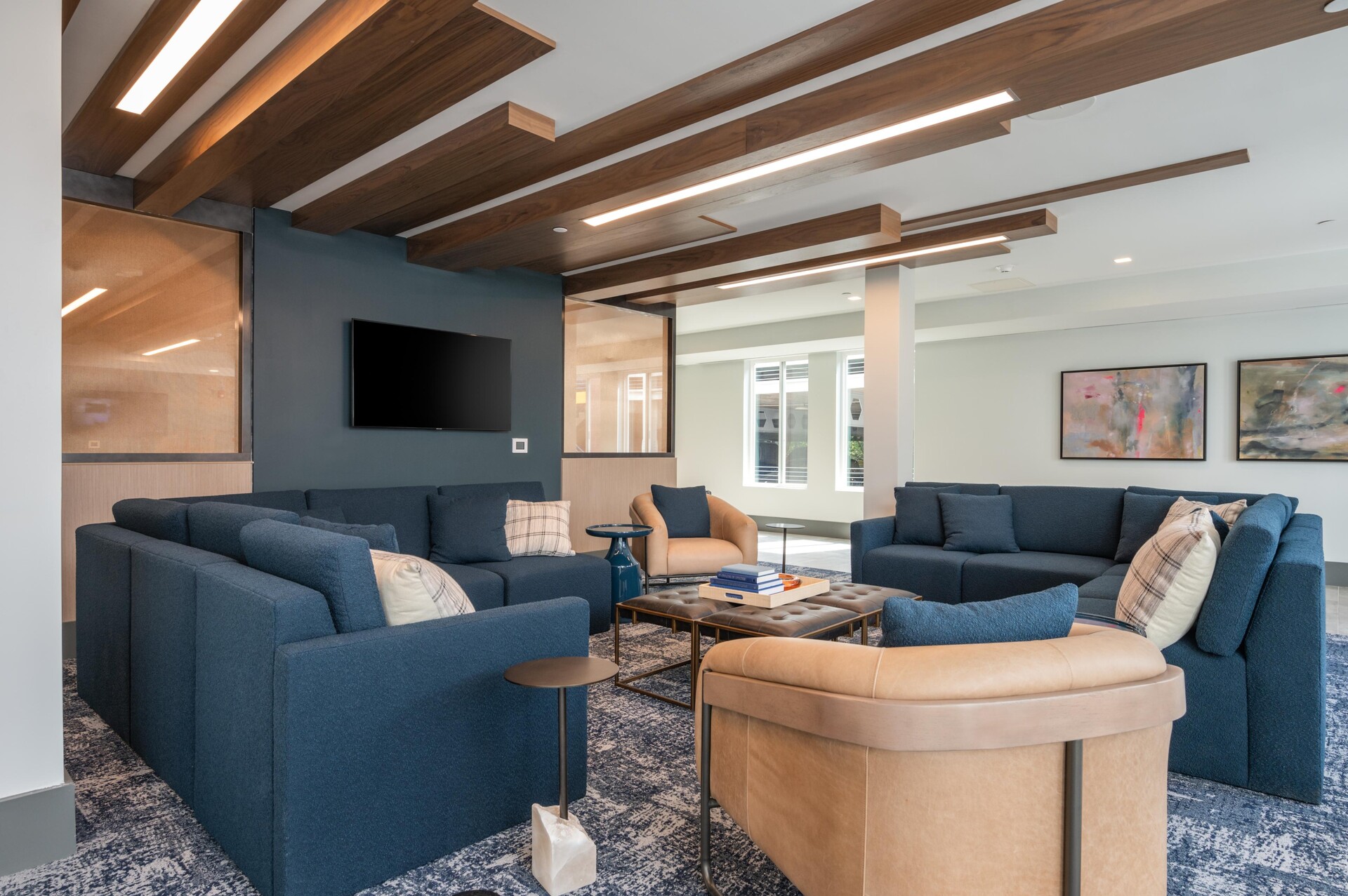 TV room in the resident lounge.